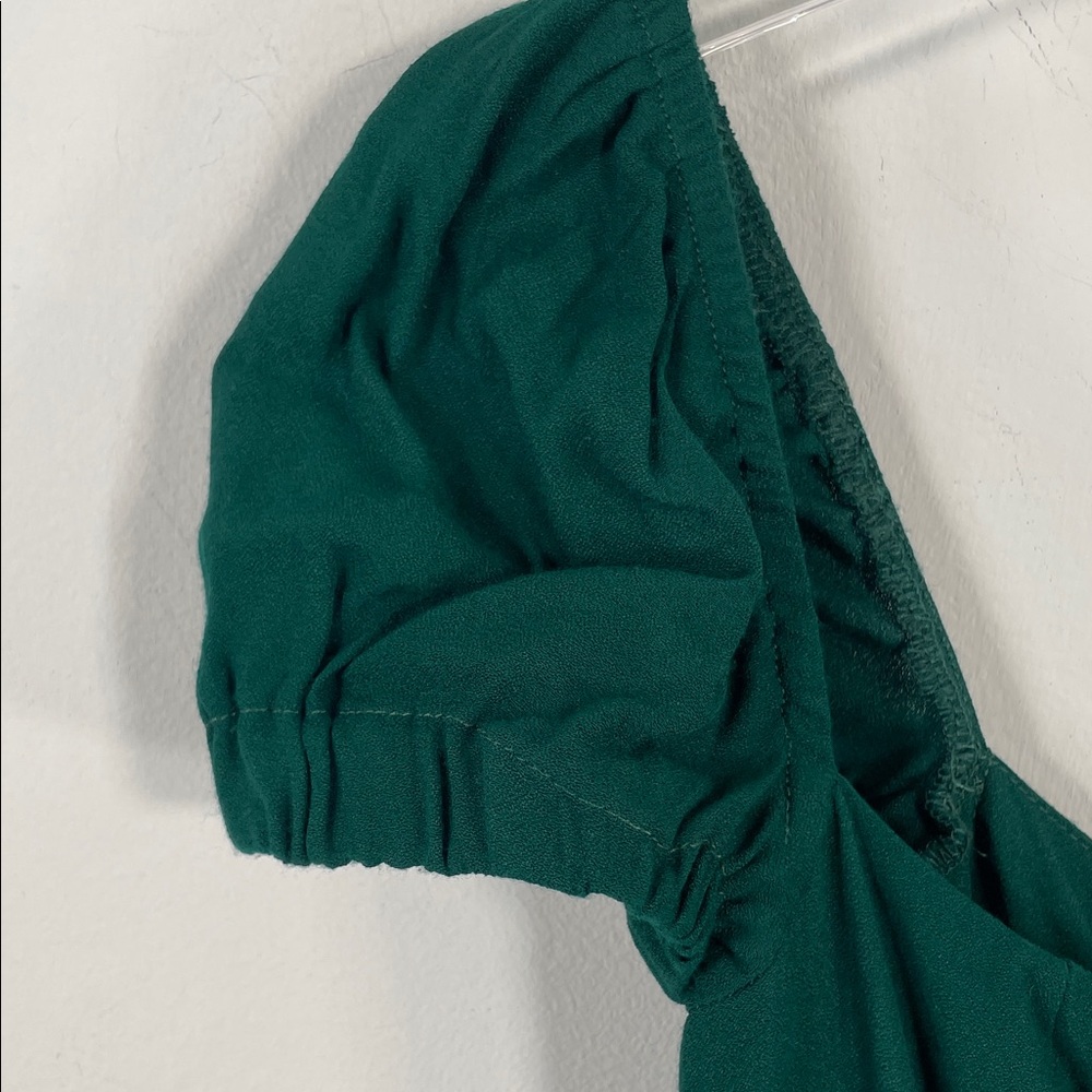 Reformation Sienne Emerald Midi Short Sleeves‎ Dress Sz 2 - Picture 5 of 9